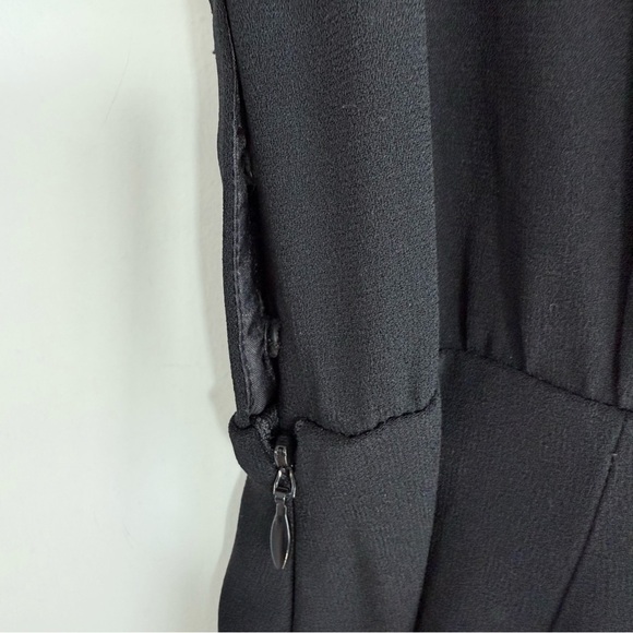 MM Lafleur The Tory Dress Black Size 0 P Career Work Office Faux Wrap Dress - Picture 16 of 16